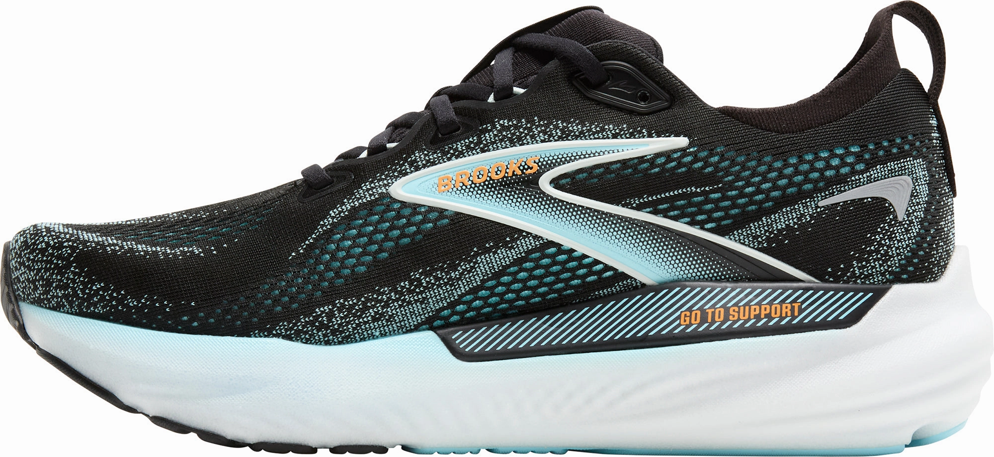 mass - produced ZipUp Brooks Glycerin GTS 22 Mens Running Shoes - Black