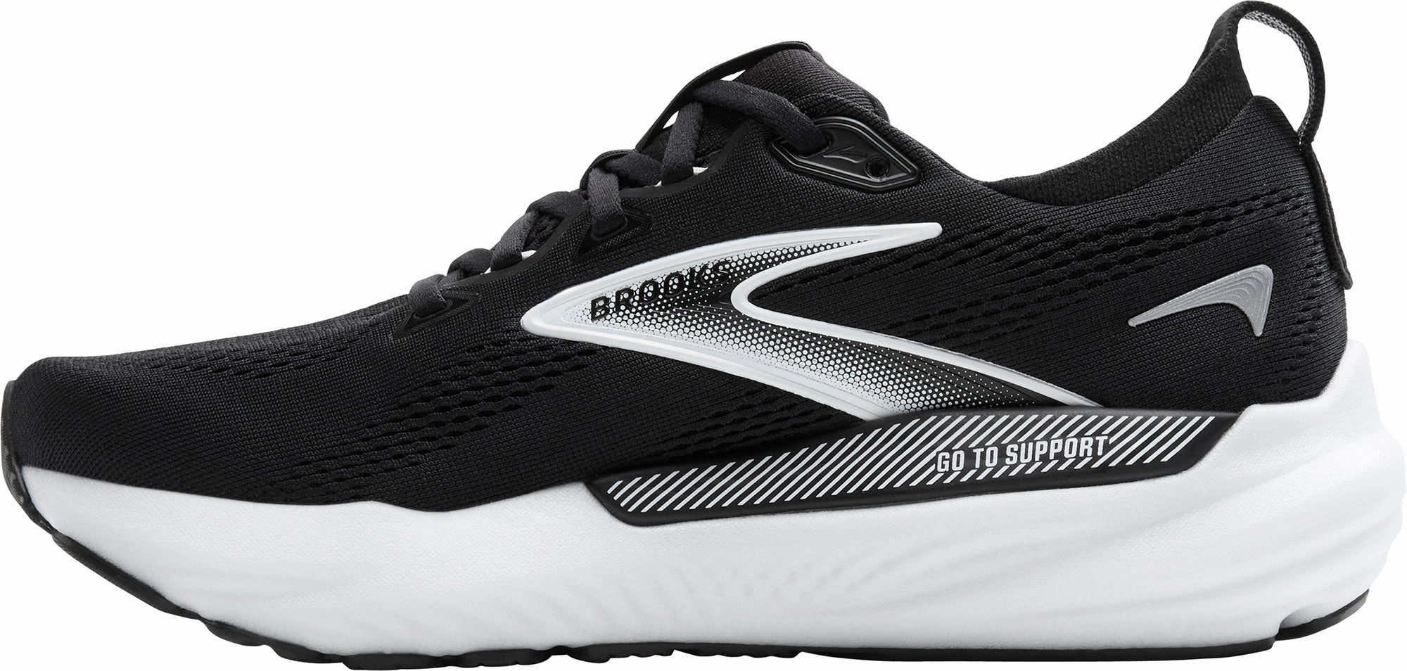 Brooks Glycerin GTS 22 WIDE FIT Womens Running Shoes - Black agility running shoe enhancement Compression Boost