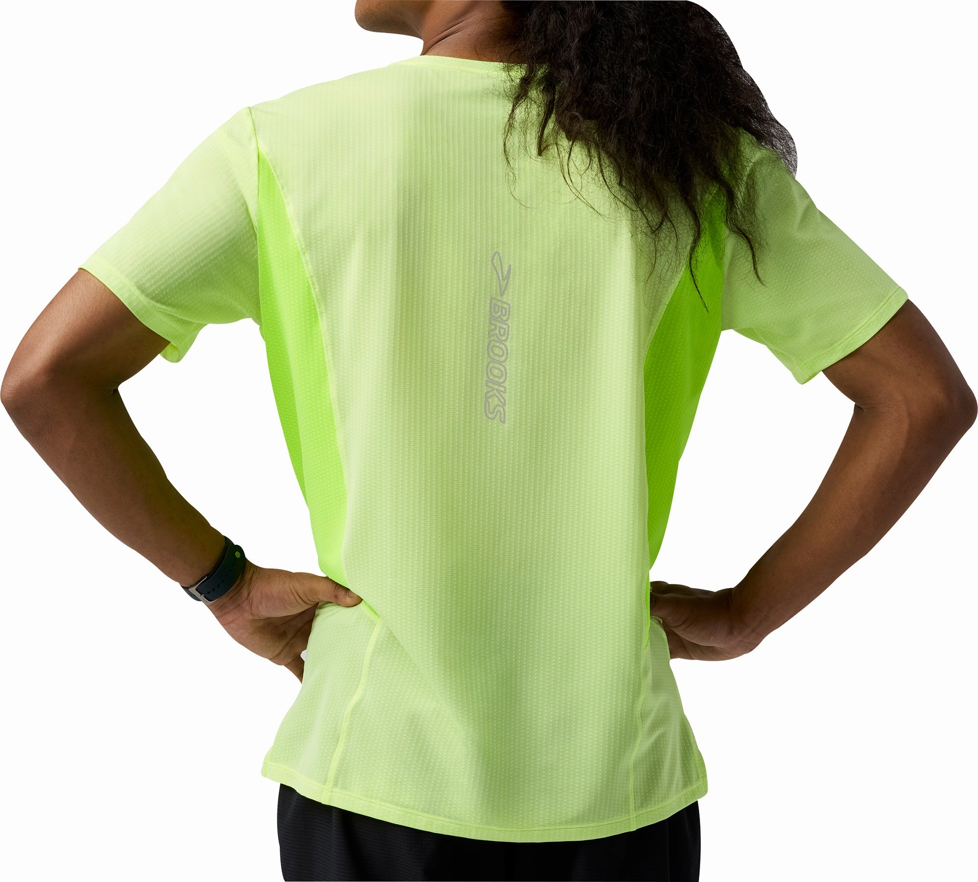 Brooks High Point 2.0 Short Sleeve Mens Running Top - Yellow Chill Comfort Look No Fade Technology