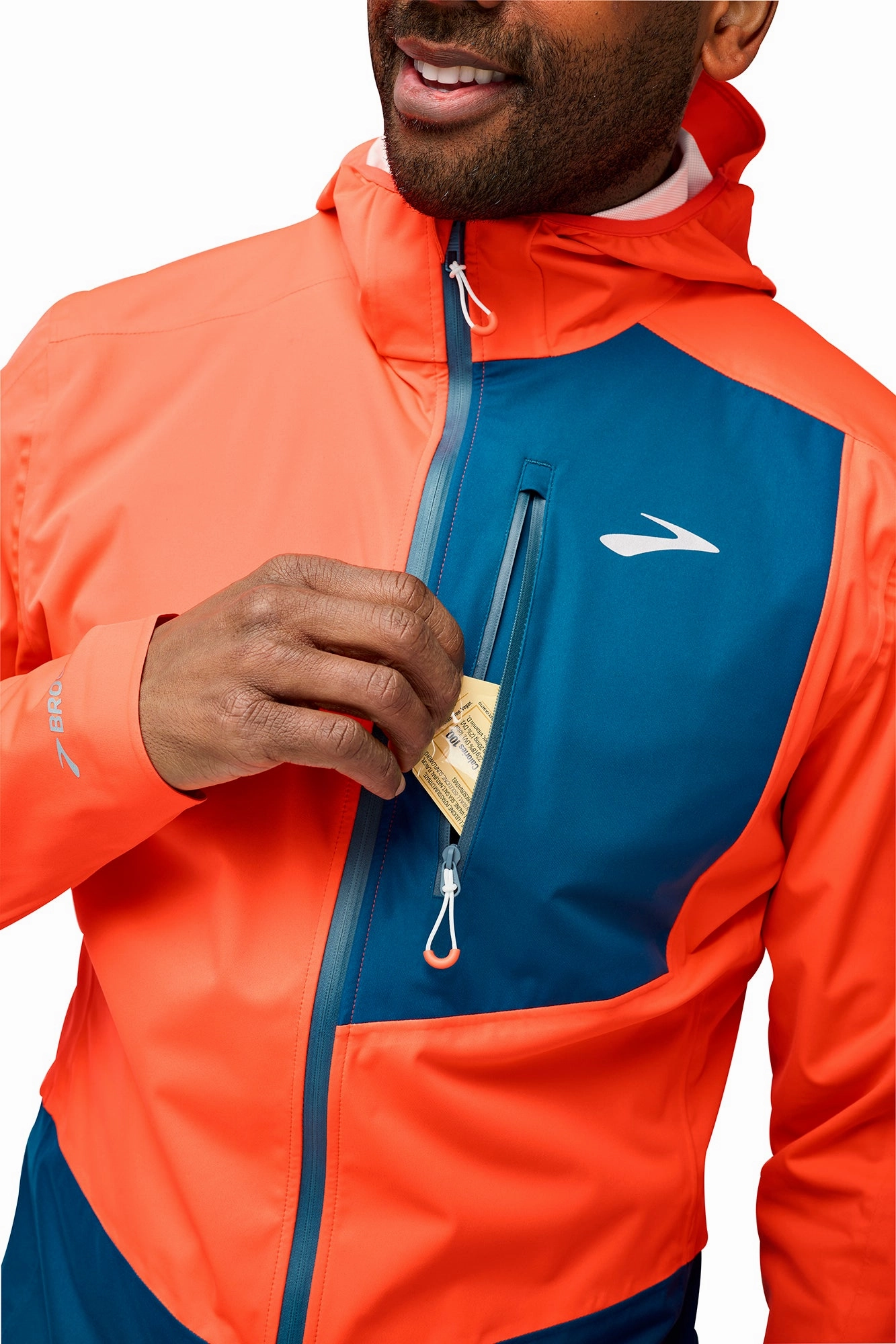 Brooks High Point 2.0 Waterproof Mens Running Jacket - Orange Ritual City Style