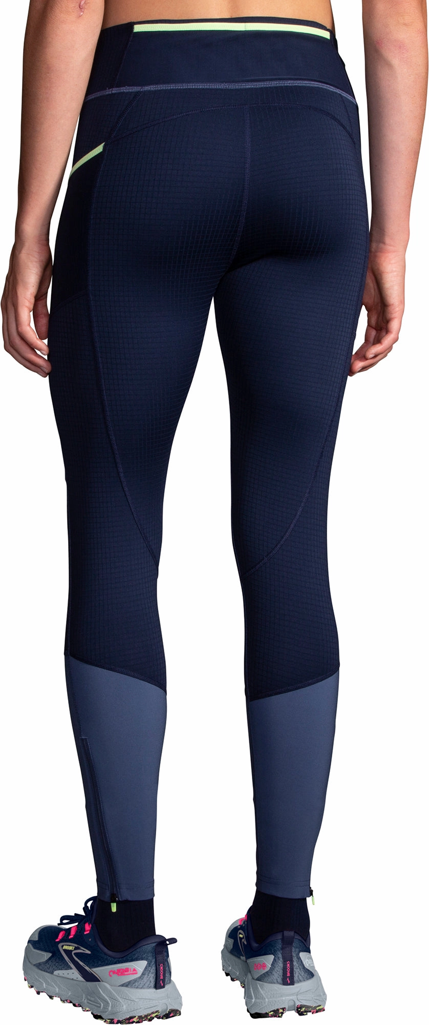 Brooks High Point Womens Long Running Tights - Blue Light Fit Ultra Comfort