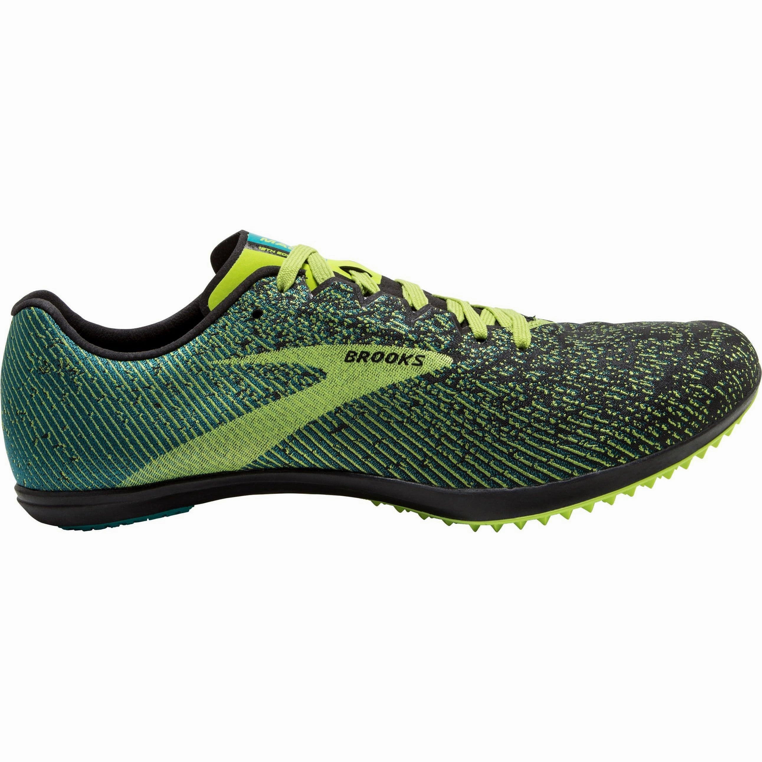 Game Time High Cushion Brooks Mach 19 Spikeless Cross Country Spikes - Green