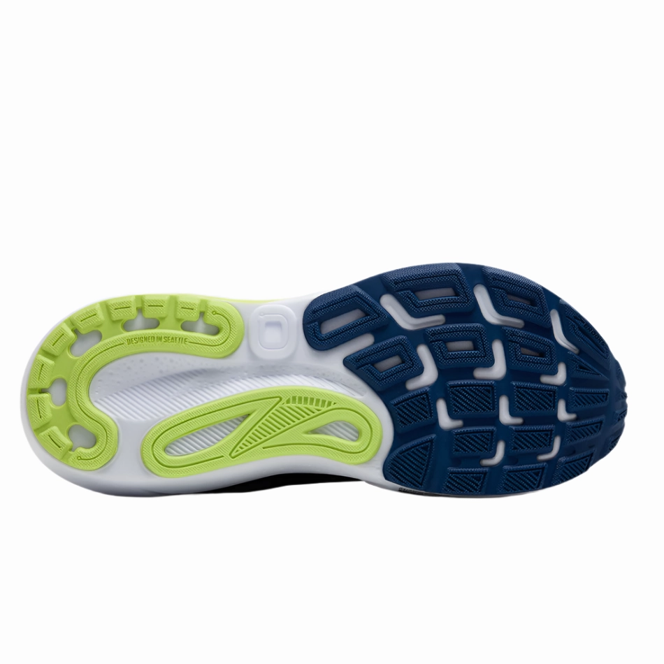 Speed Cushioning Brooks Men's Adrenaline GTS 24 Running Shoes in Navy Pony/Black/Acid Lime AW25