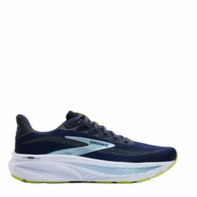 track workouts Brooks Men's Ghost 17 Running Shoes in Peacoat/Lime/Blue AW25