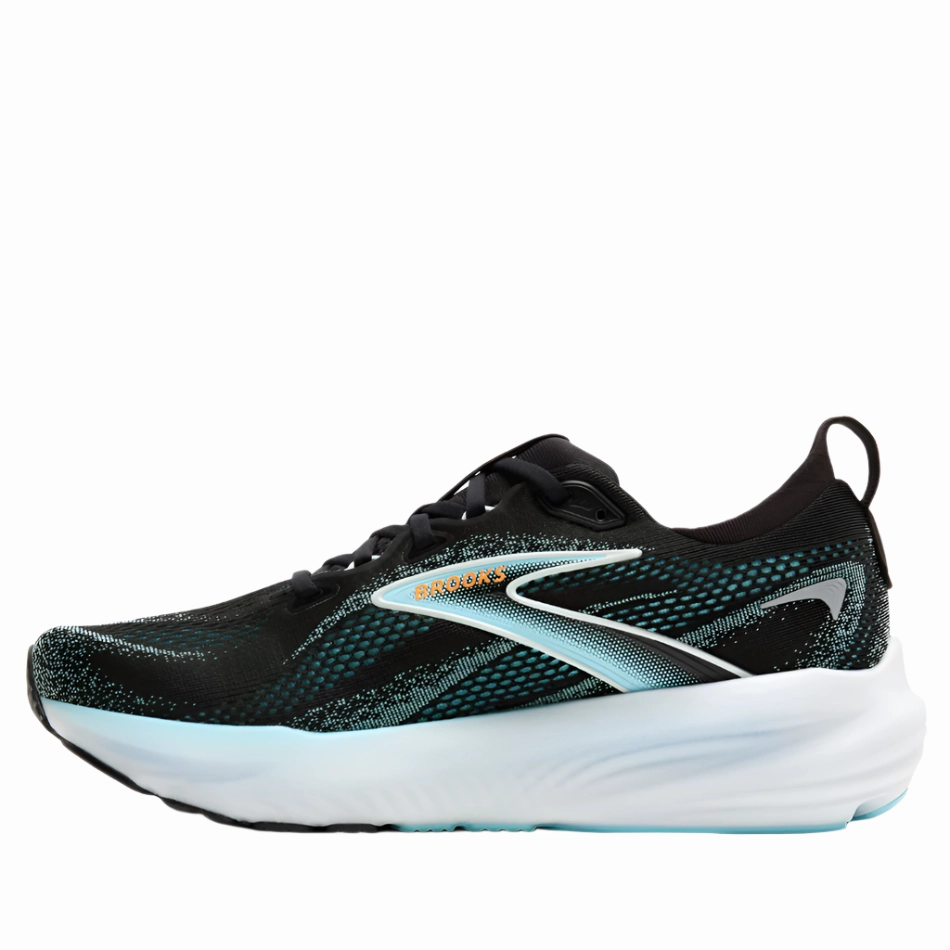 soft - surface running shoes Brooks Men's Glycerin 22 Running Shoes in Black/Atomizer/Blazing Orange AW25