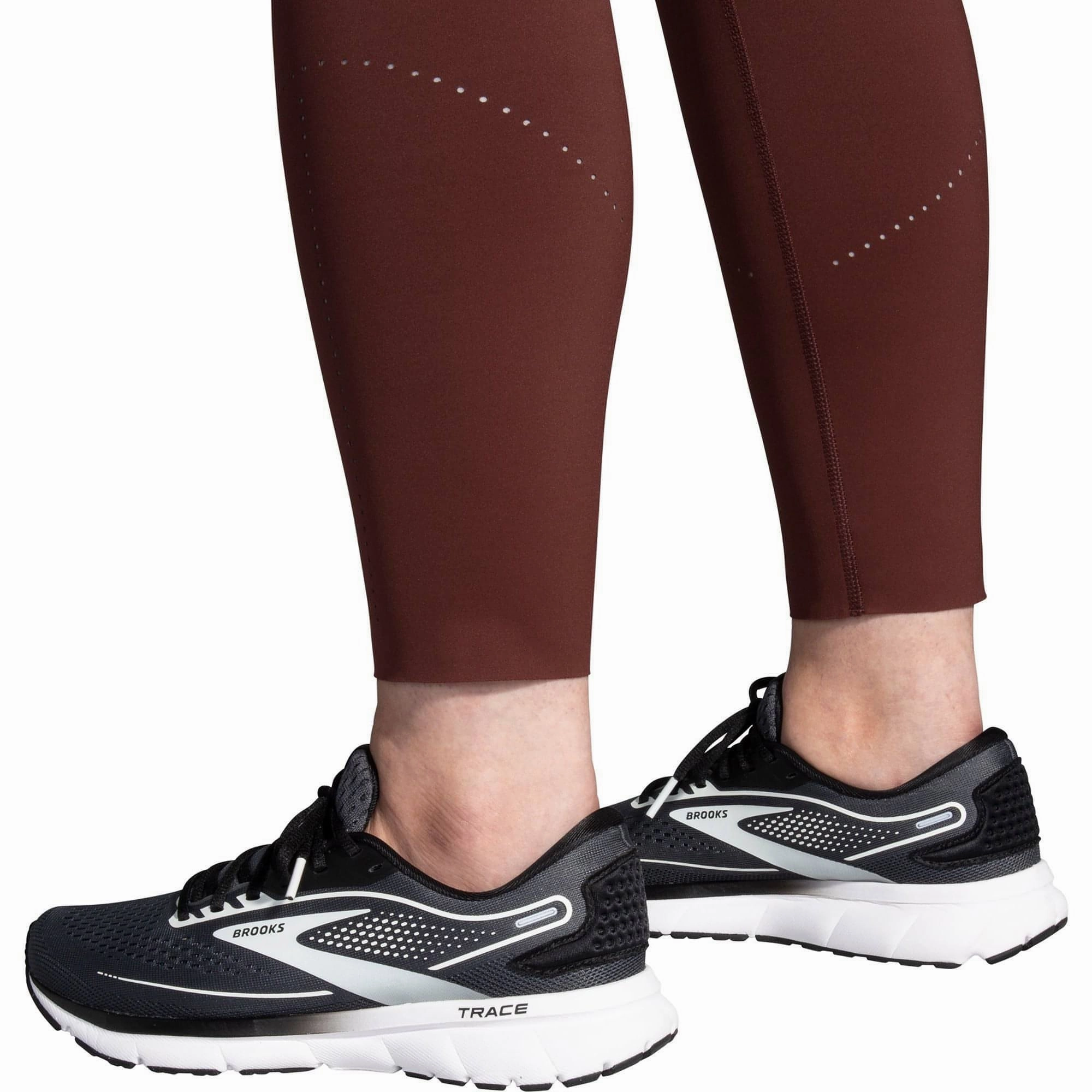 Lightweight Material Holiday Outfit Breathable Feel Brooks Method Womens 7/8 Running Tights - Red