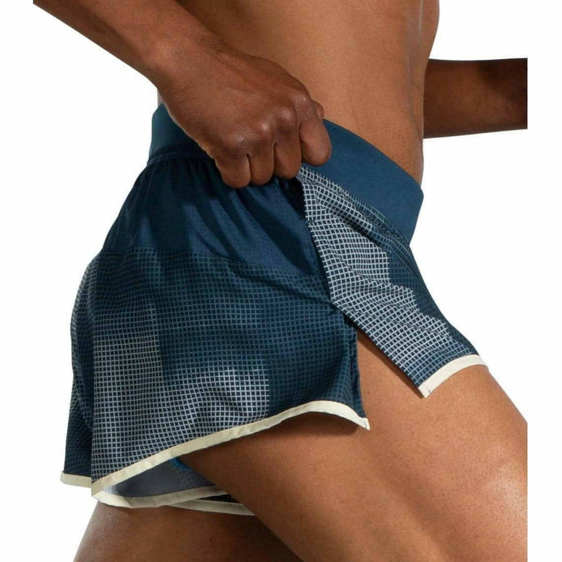 Brooks Sherpa 3 Inch Split Mens Running Shorts - Blue Semi Formal Anti Cling Technology