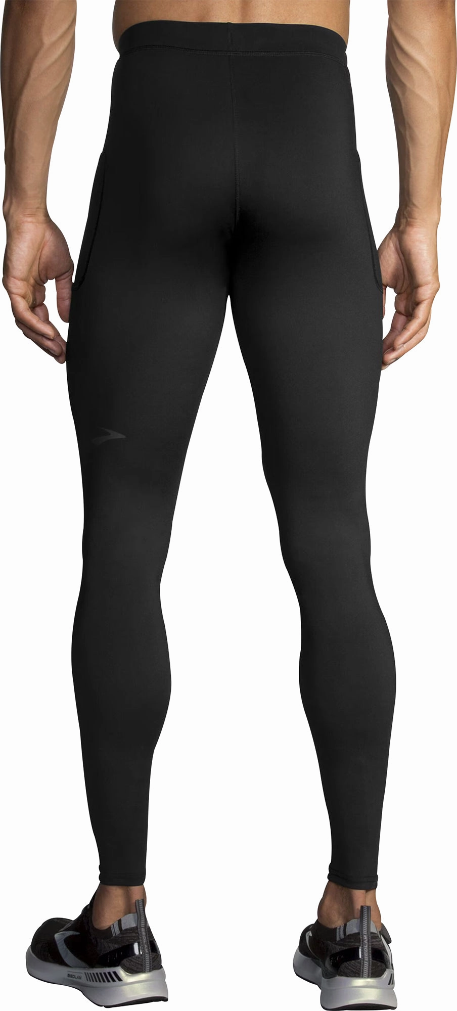 Unisex Style Four Way Brooks Source Mens Long Running Tights - Black
