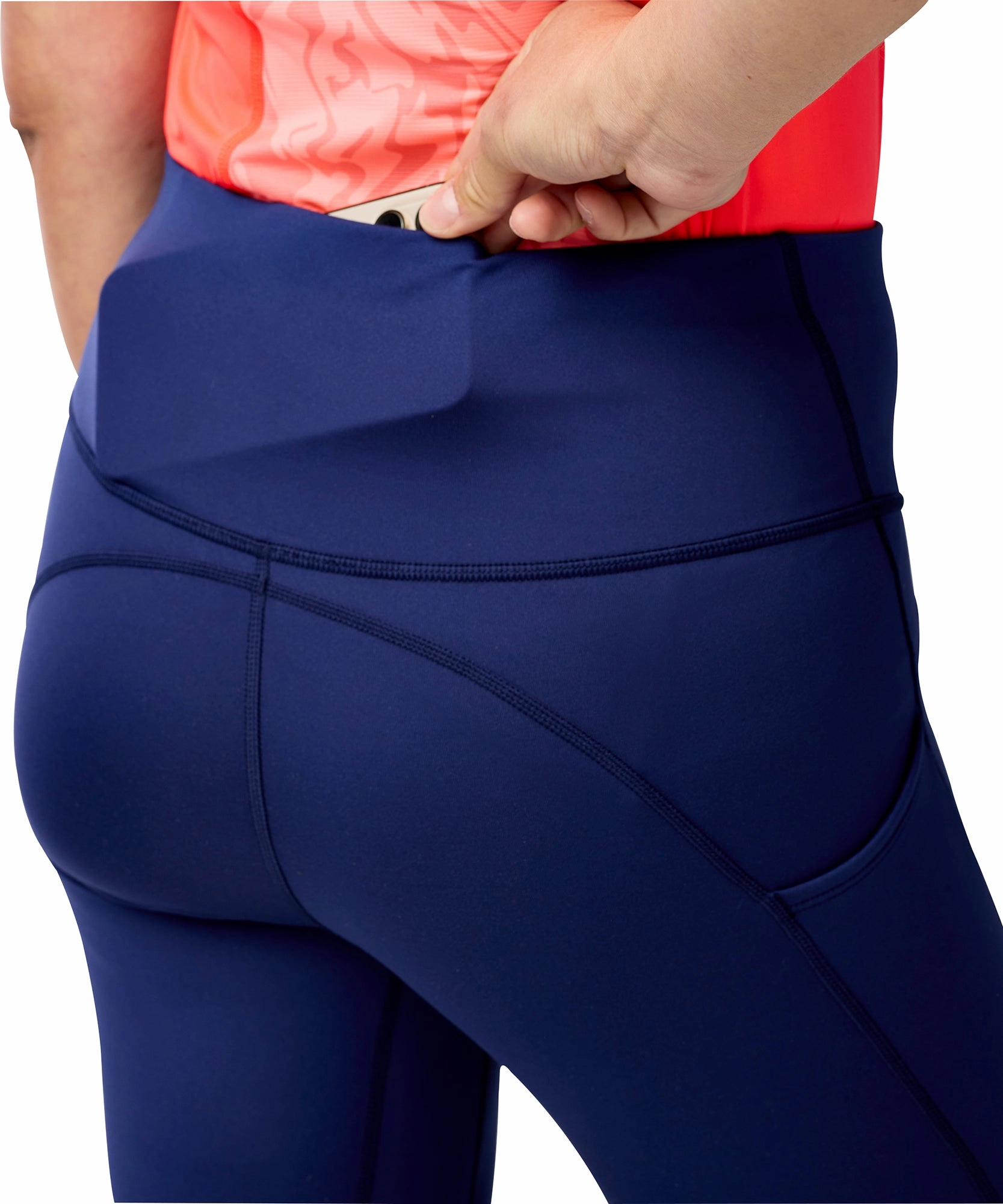 Anti Static Fabric Flexible Comfort Wearable Brooks Spark Womens 3/4 Capri Running Tights - Blue