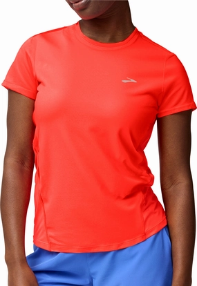 Brooks Sprint Free 3.0 Short Sleeve Womens Running Top - Red Everyday Look