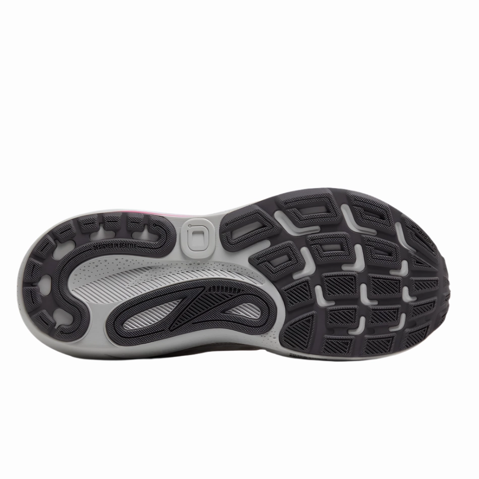 gym running shoes Compression Molded EVA Brooks Women's Adrenaline GTS 24 Running Shoes in Oyster/Excalibur/Pink AW25