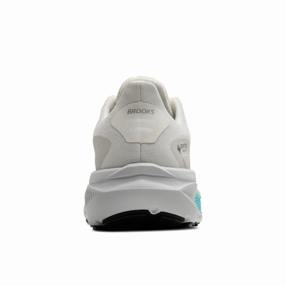 Brooks Women's Ghost 17 GTX Running Shoes in Coconut/Oyster/Blue AW25 reinforced - areas low - altitude running shoes