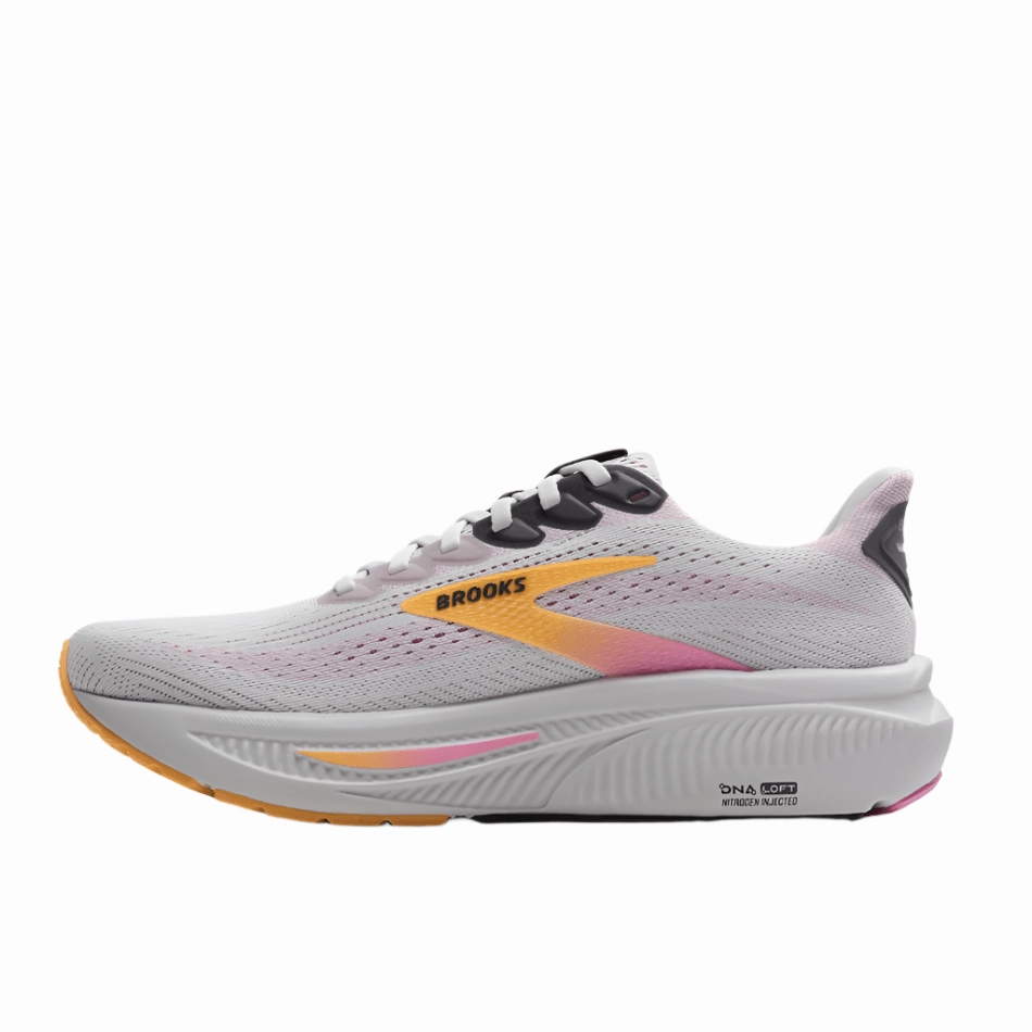 Brooks Women's Ghost 17 Running Shoes in Oyster/Apricot/Pink AW25 Balance - support