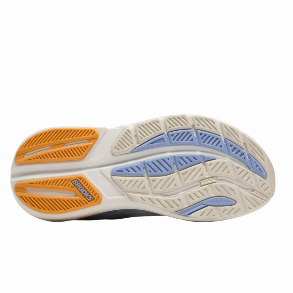 Trail runner Brooks Women's Ghost Max 3 Running Shoes in Coconut/Blue Heron/Orange AW25
