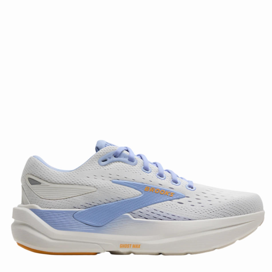 Brooks Women's Ghost Max 3 Running Shoes in Coconut/Blue Heron/Orange AW25 Foot - stability Agility
