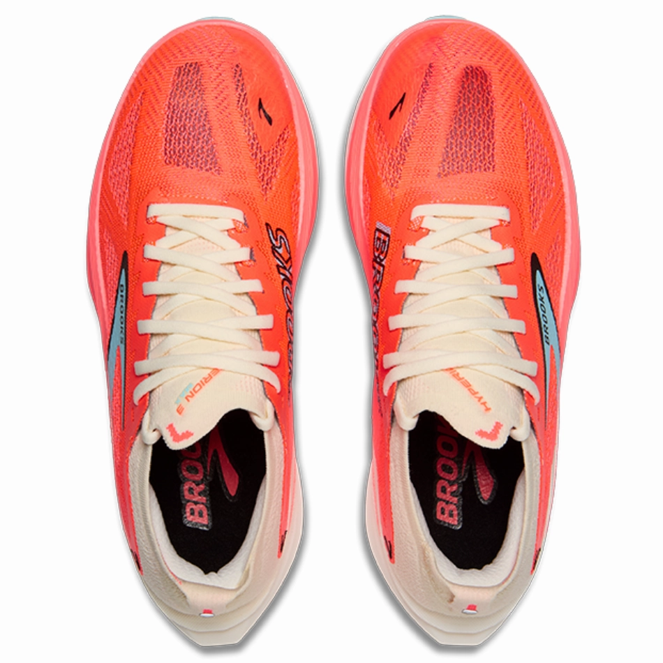Brooks Women's Hyperion Max 3 Running Shoes in Coconut/Fiery Coral/Atomizer AW25 synthetic insole shoes running for a way to stay happy