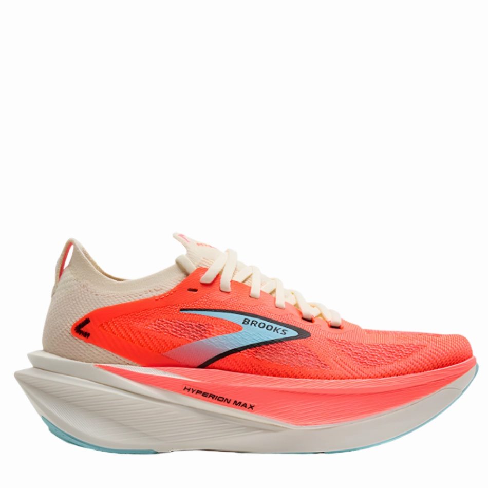 Competitive - running Brooks Women's Hyperion Max 3 Running Shoes in Coconut/Fiery Coral/Atomizer AW25