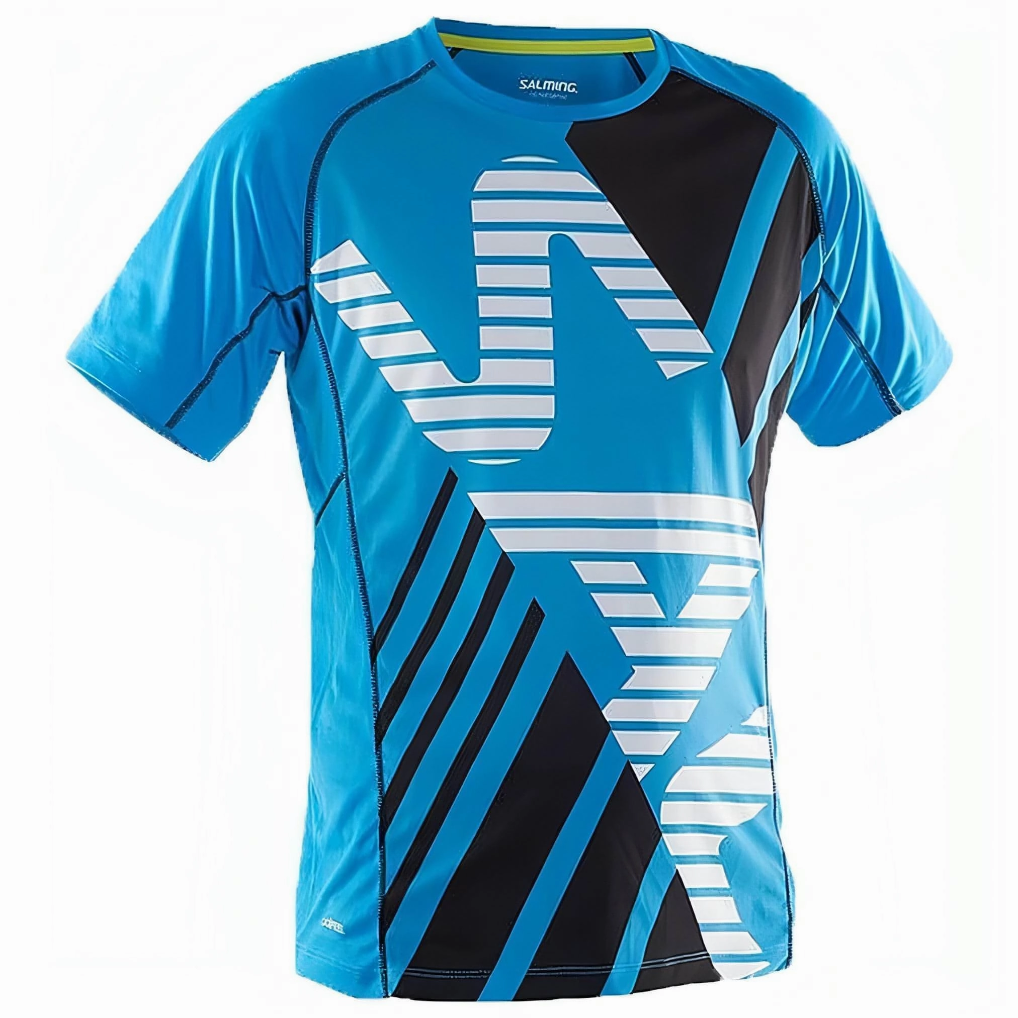 No Shrink Technology Salming Short Sleeve Junior Running Top - Blue