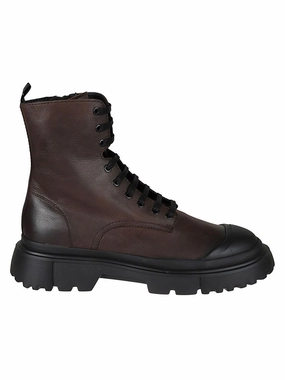 Rugged Built Hiking Trails Ankle-High Brown Leather Boots