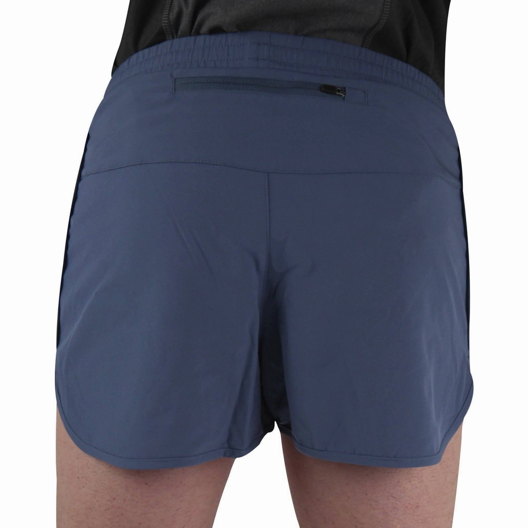 More Mile Racer Split Mens Running Shorts - Blue Casual Stretch