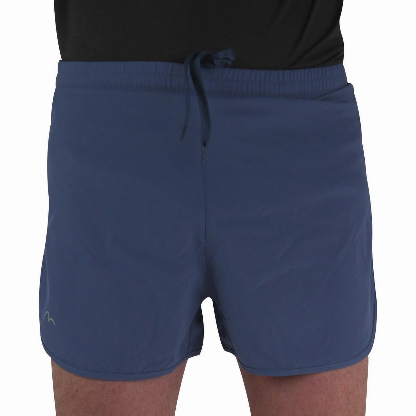 Functional Stretch More Mile Racer Split Mens Running Shorts - Blue