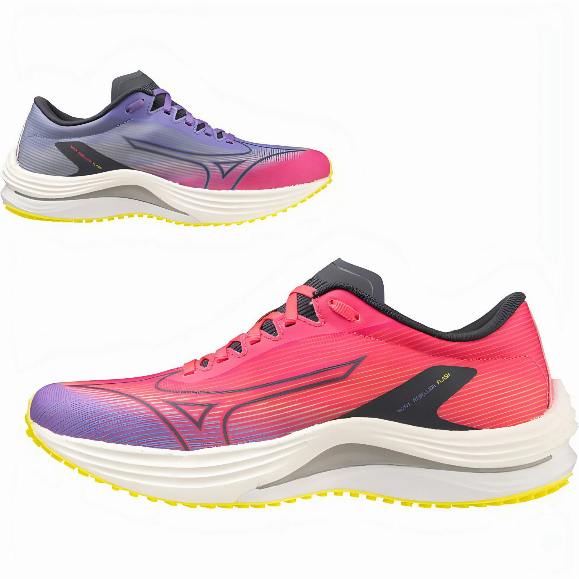 Easy Support Mizuno Wave Rebellion Flash Womens Running Shoes - Pink