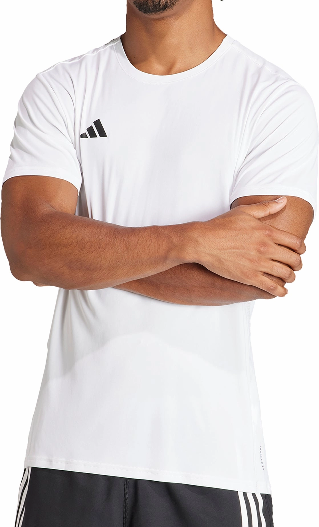 adidas Adizero Essentials Short Sleeve Mens Running Top - White Cozy Vibes