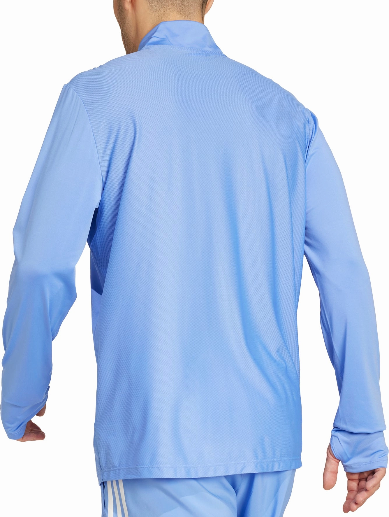 adidas Own The Run Half Zip Long Sleeve Mens Running Top - Blue Doctor kitchen