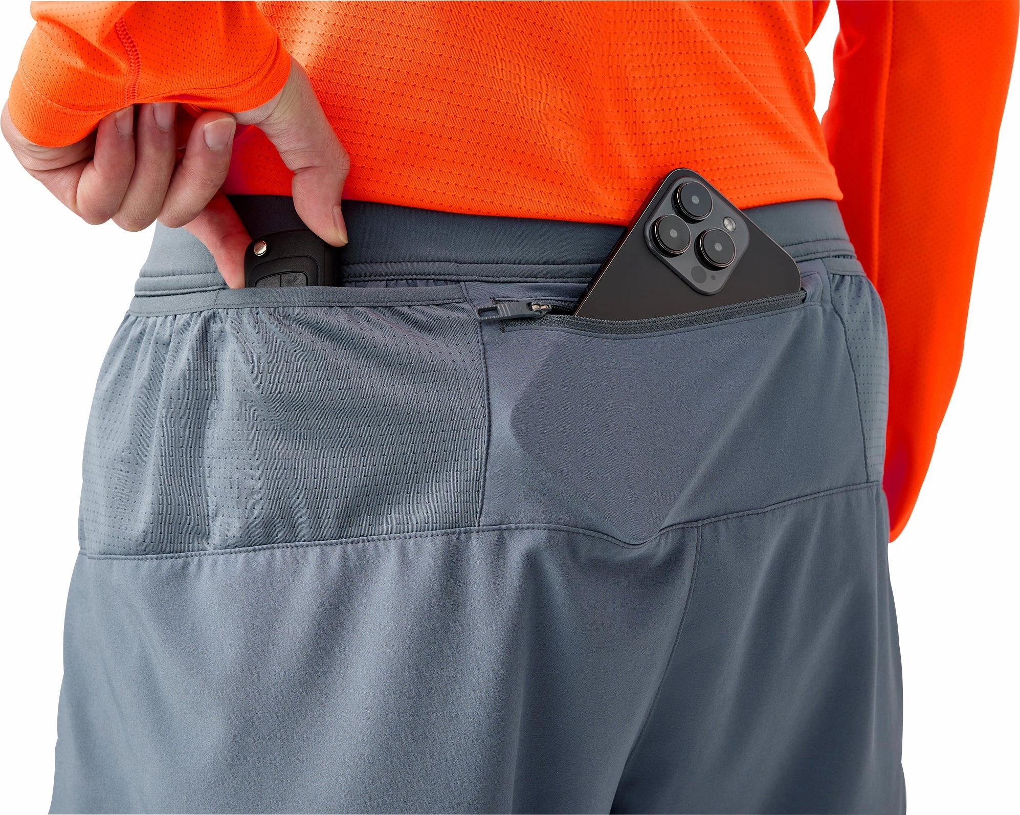 Brooks Journey 5 Inch Mens Running Shorts - Grey Anti Static Technology