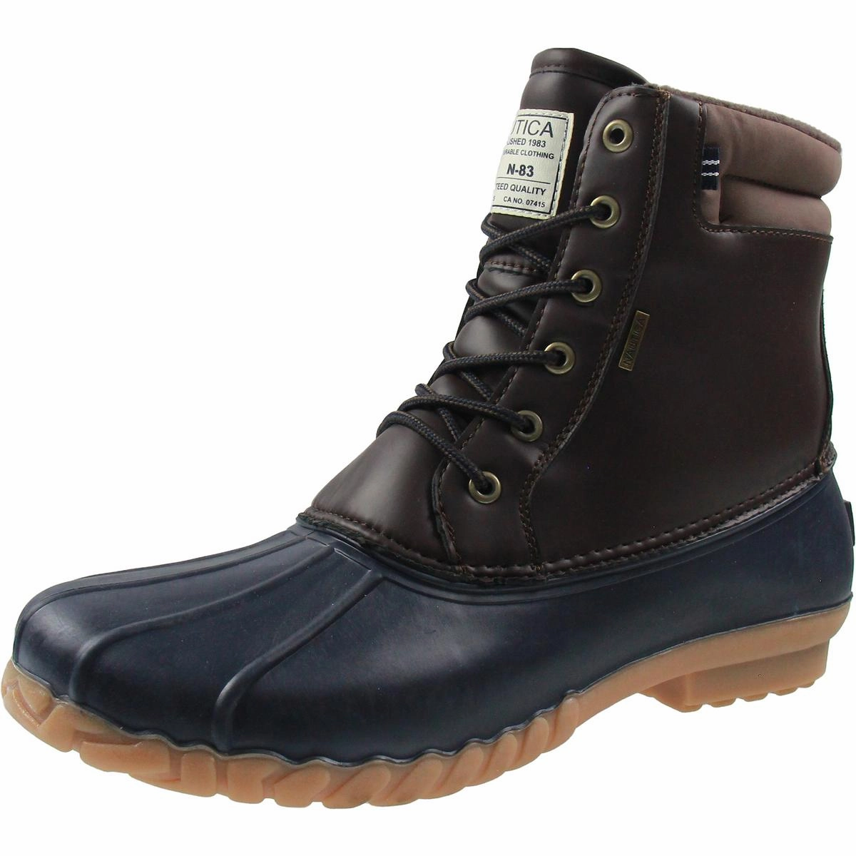 Supportive Fit High Traction Mountain Climber Channing Mens Faux Leather Lace-Up Winter & Snow Boots