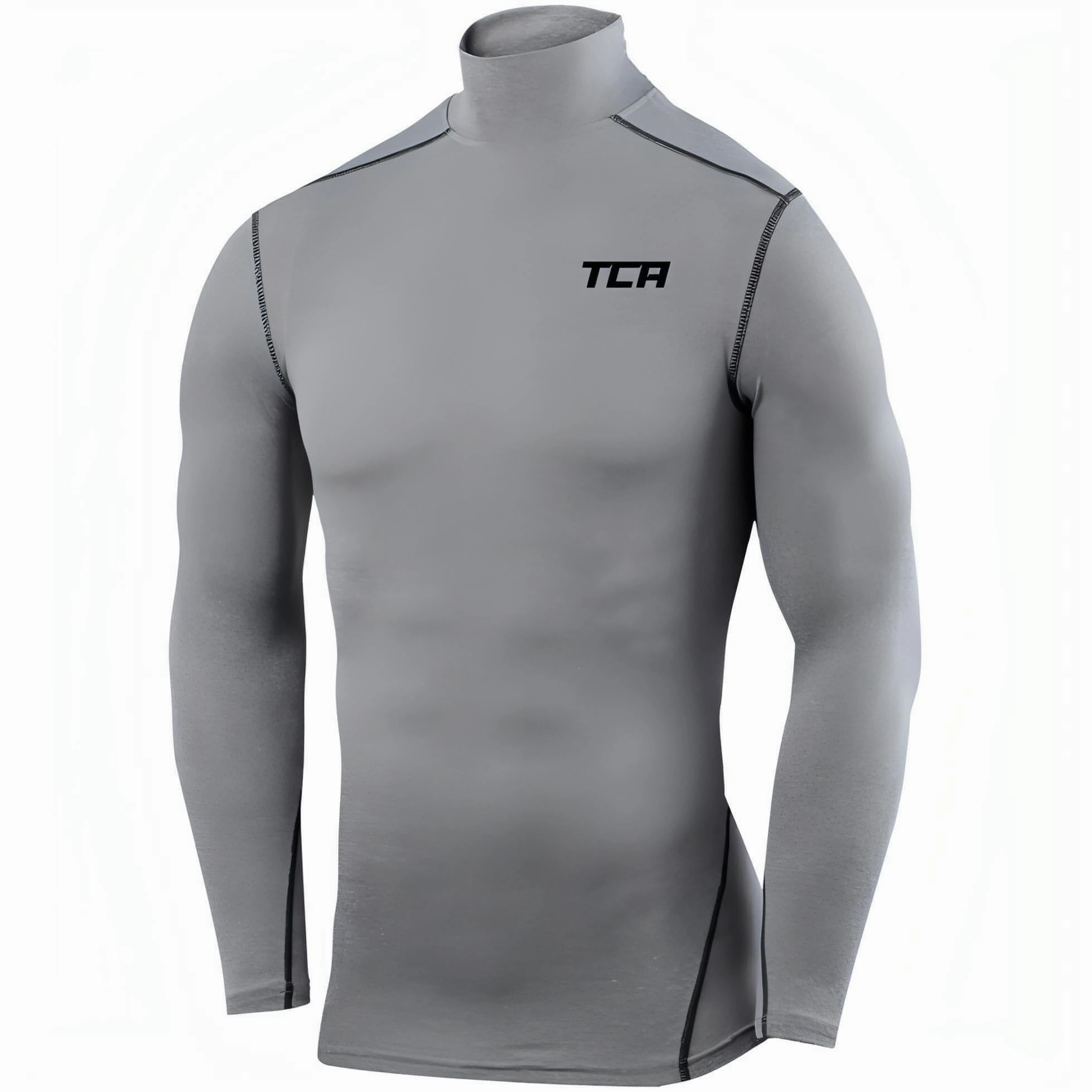 Sheet TCA Pro Performance Long Sleeve Mock Junior Compression Top - Grey