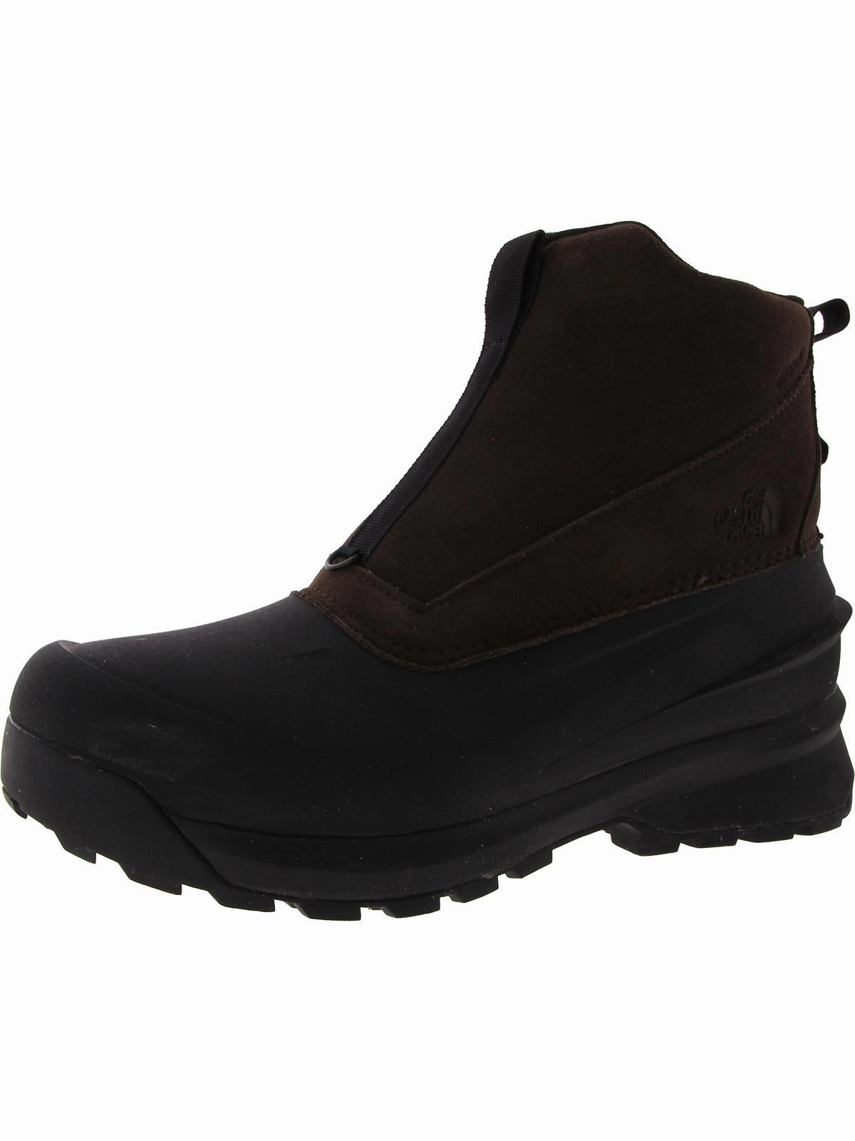 Chilkat V Zip  Mens Suede Pull On Winter & Snow Boots Insulated Morning Walk