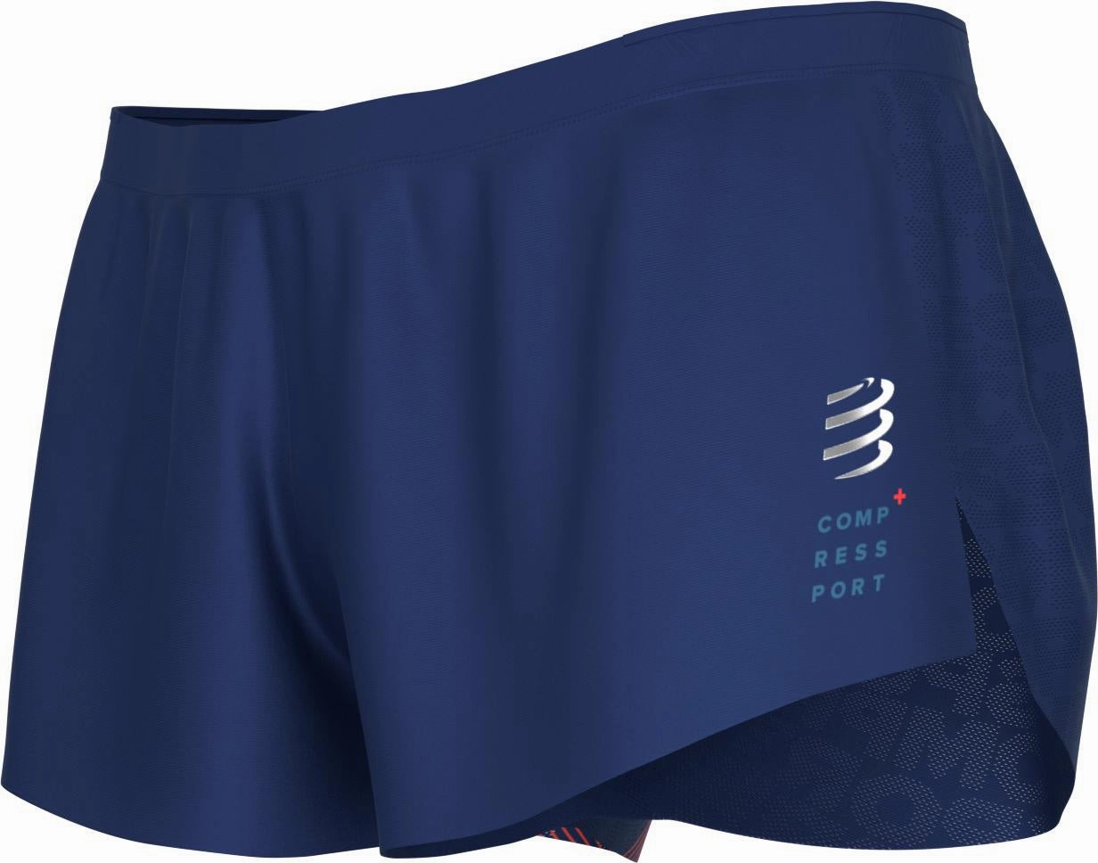 Compressport Racing Mens Split Running Shorts - Blue night out outfit