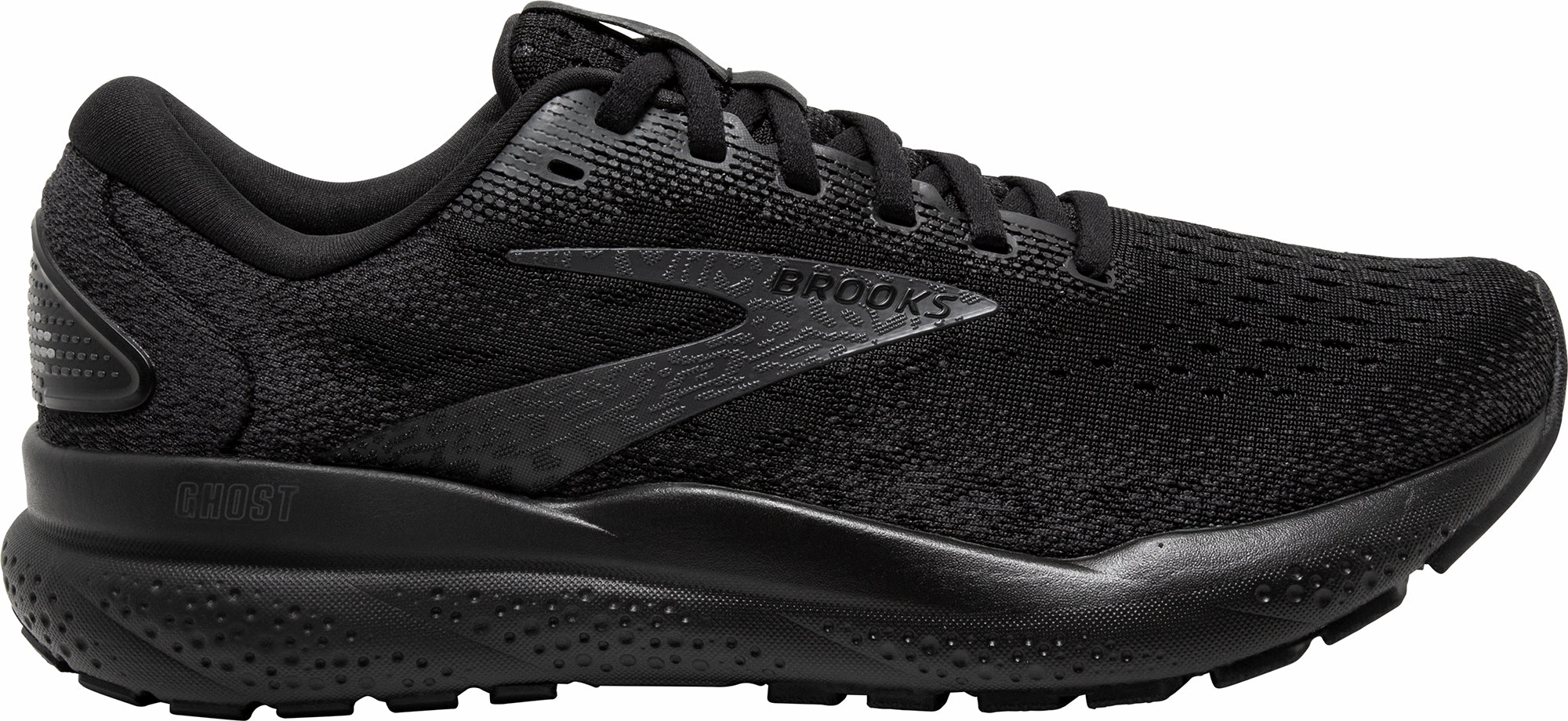 Brooks Ghost 16 NARROW FIT Womens Running Shoes - Black Shockproof Water Resistant