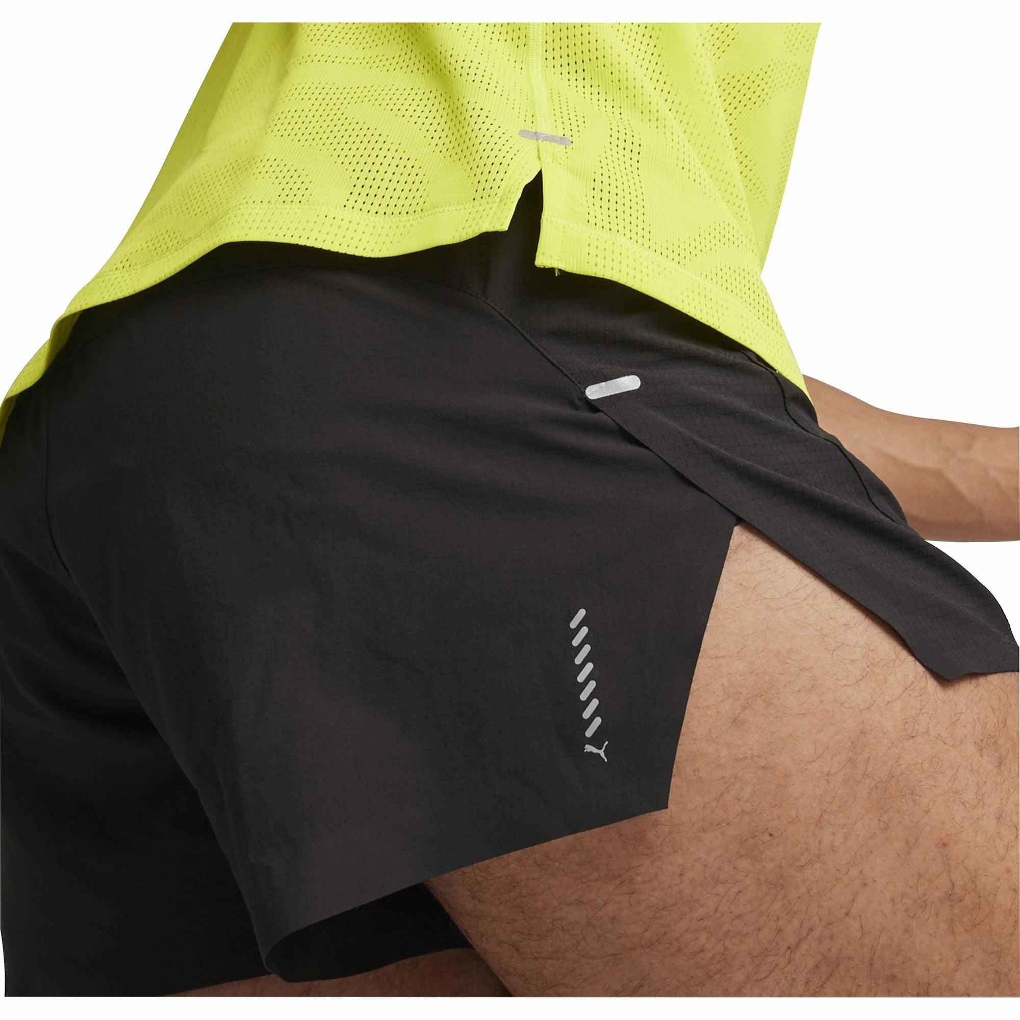 Puma Run Ultraweave Velocity 3 Inch Mens Running Shorts - Black All Fit Water Repellent Coating