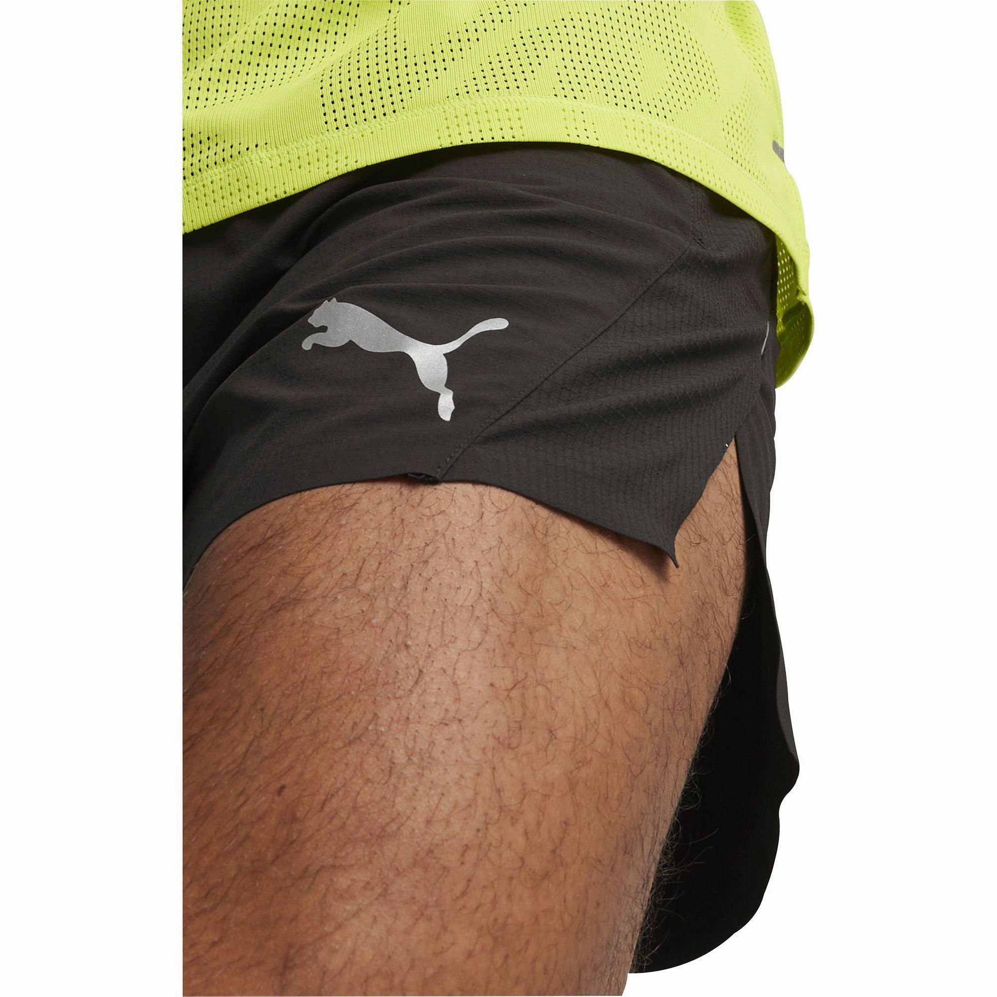 Puma Run Ultraweave Velocity 3 Inch Mens Running Shorts - Black Sleek Stretch Durable Quality