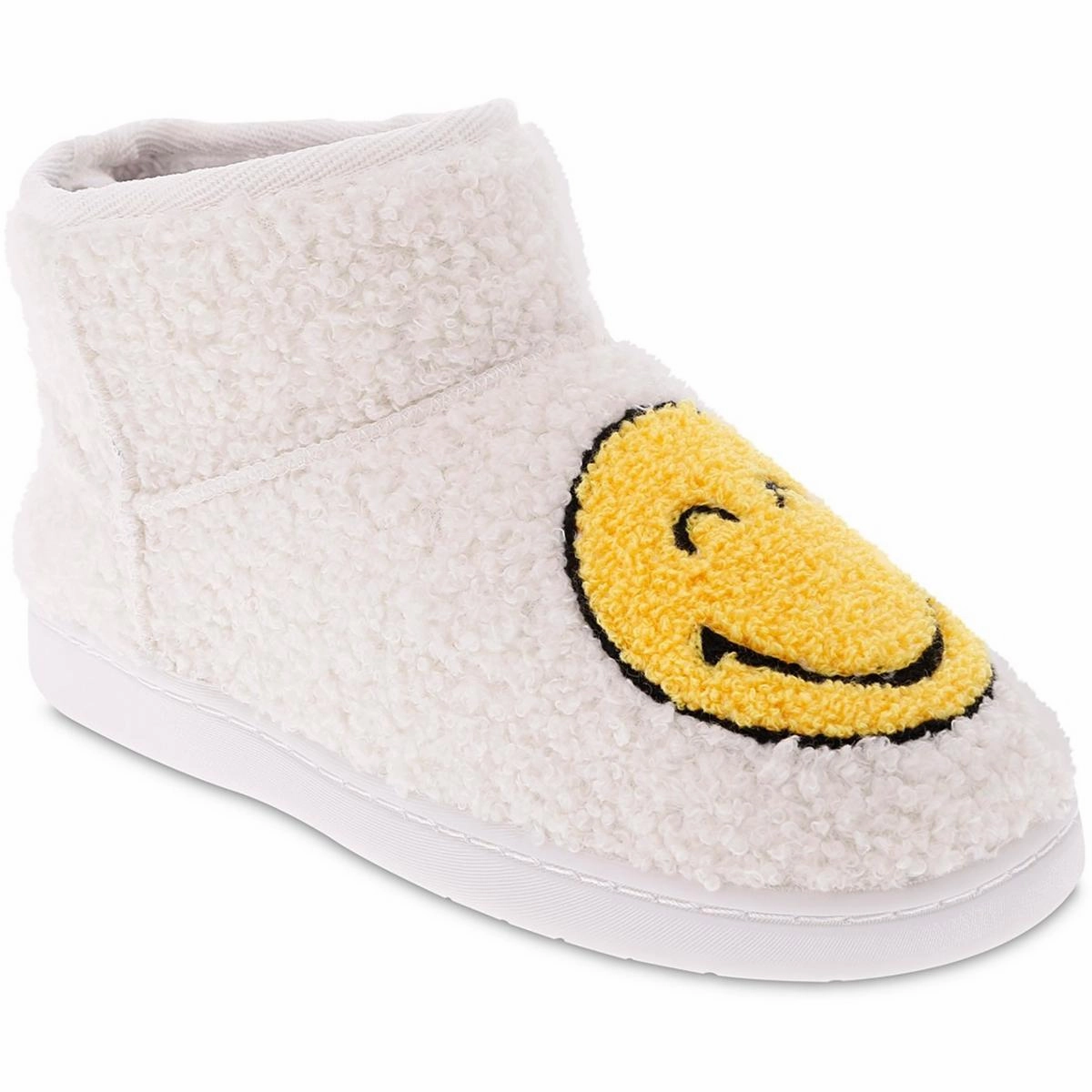 Chill Womens Graphic Faux Fur Bootie Slippers Long   Lasting