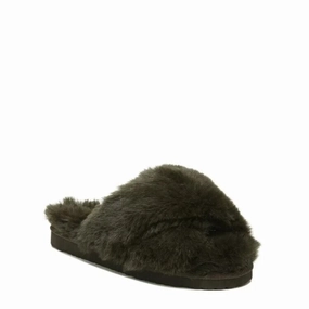 Beach Fit Slip Sam Edelman Jeane Slipper Women's 6 Brown Faux Fur Comfort Slip-On Slide KHD754