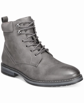 Stable Support Morning Walk Club Room Westin Boots Men's  Gray Faux Leather Round Toe Ankle ZPO3793