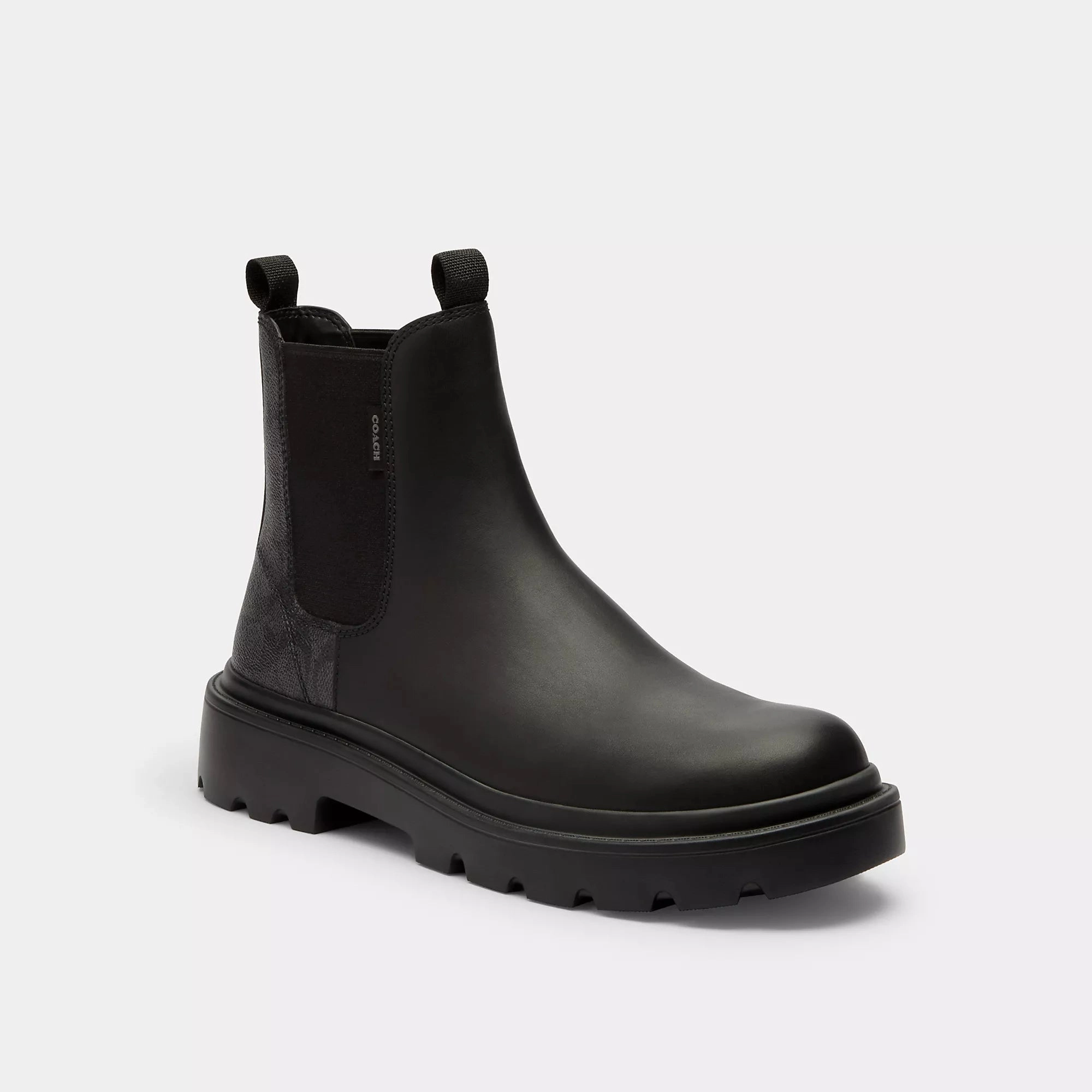 Hard Wear Protective Cushioning Coach Outlet Chelsea Boot With Signature Canvas