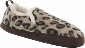Comfortable insoles Cobian Sonora Slipper Womens  Brown Leopard Faux Fur Moccasin Shoes JOBB1494