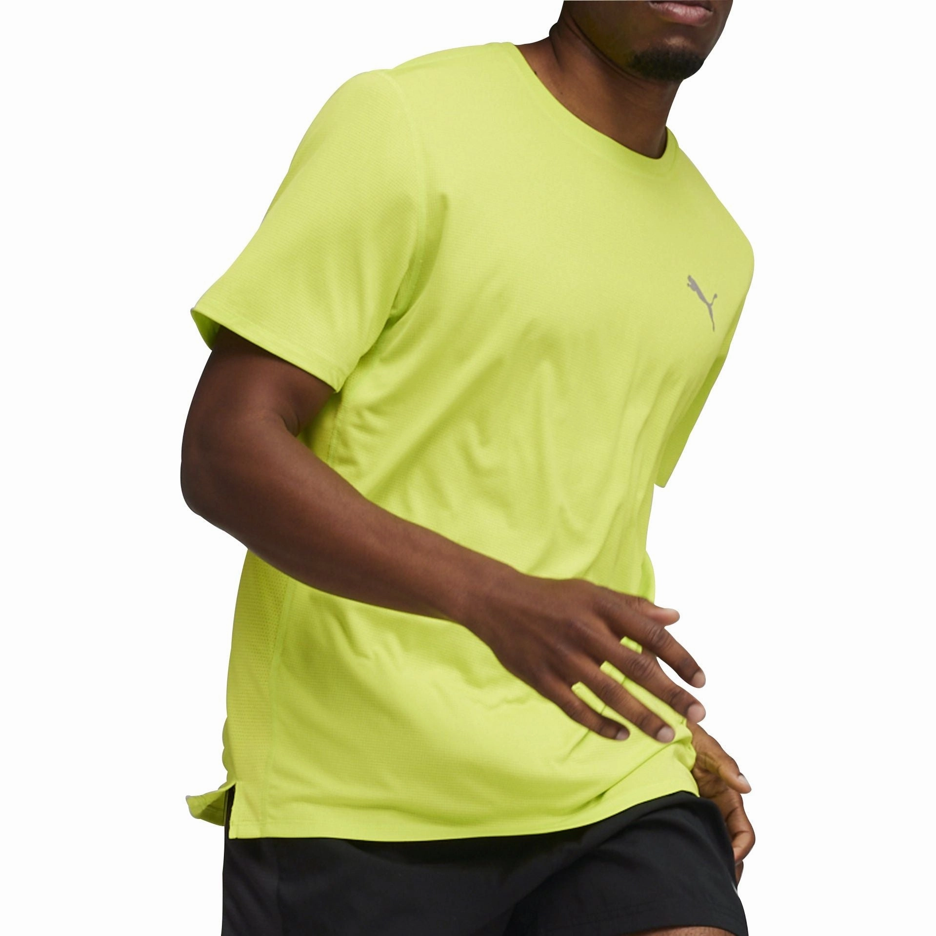 Comfy Casual Puma Run Favourite Velocity Short Sleeve Mens Running Top - Green