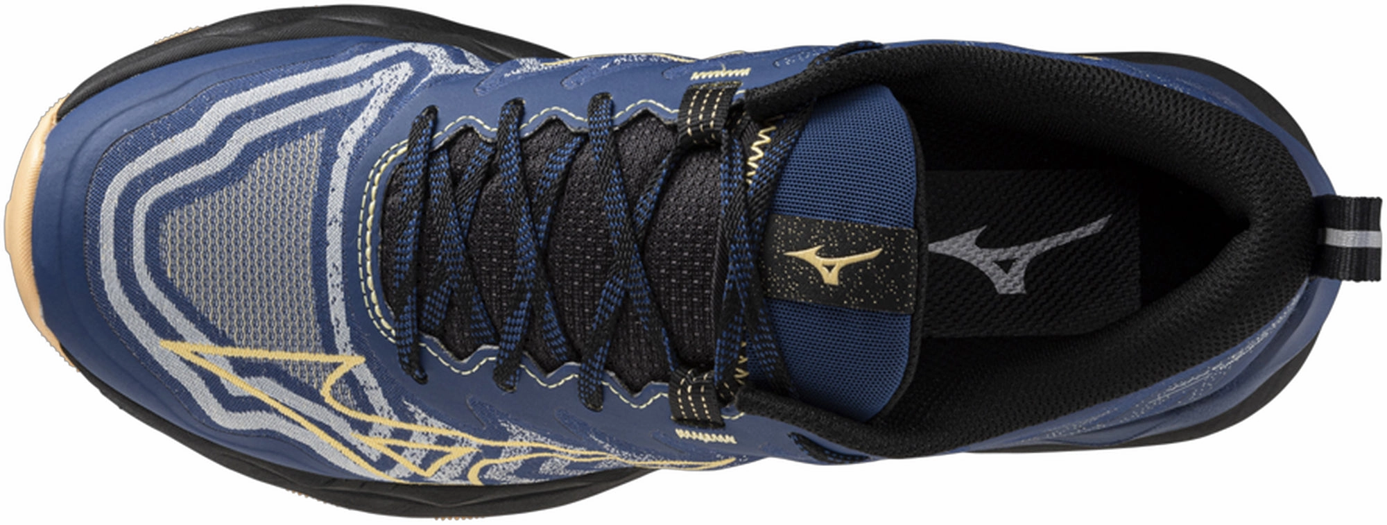 Weightless Support Frame Enhanced Cushioning System Mizuno Wave Daichi 8 Womens Trail Running Shoes - Blue