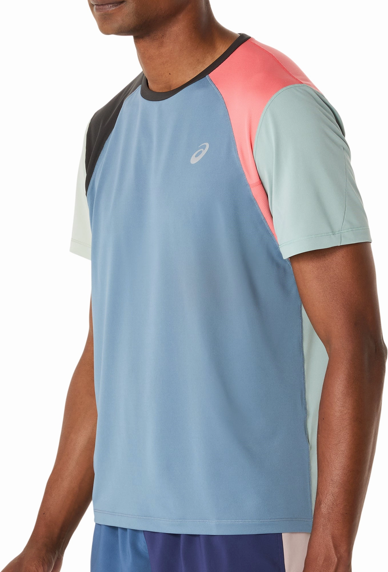 Asics Shikisai Short Sleeve Mens Running Top - Blue Chic Outfit