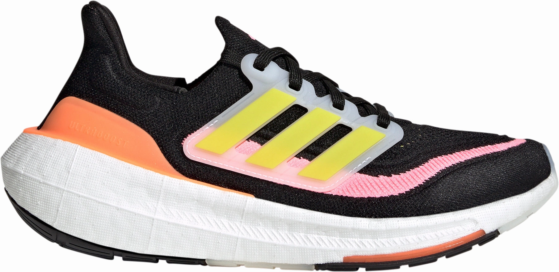 antimicrobial upper shoes MultiDirectionalTread adidas Ultra Boost Light Womens Running Shoes - Black