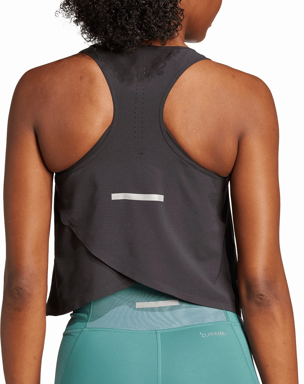 adidas ADI365 ClimaCool  Womens Running Crop Top - Black Moisture Wicking Technology decoration
