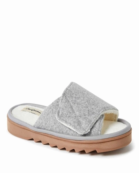 Heat Regulating Fabric Dearfoams Women's Norma Wool Adjustable Slide House Shoe Slippers