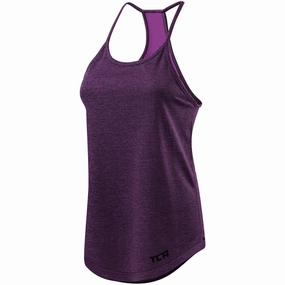 Multi Purpose Use preparation TCA Switch Up Reversible Womens Running Vest Tank Top - Purple