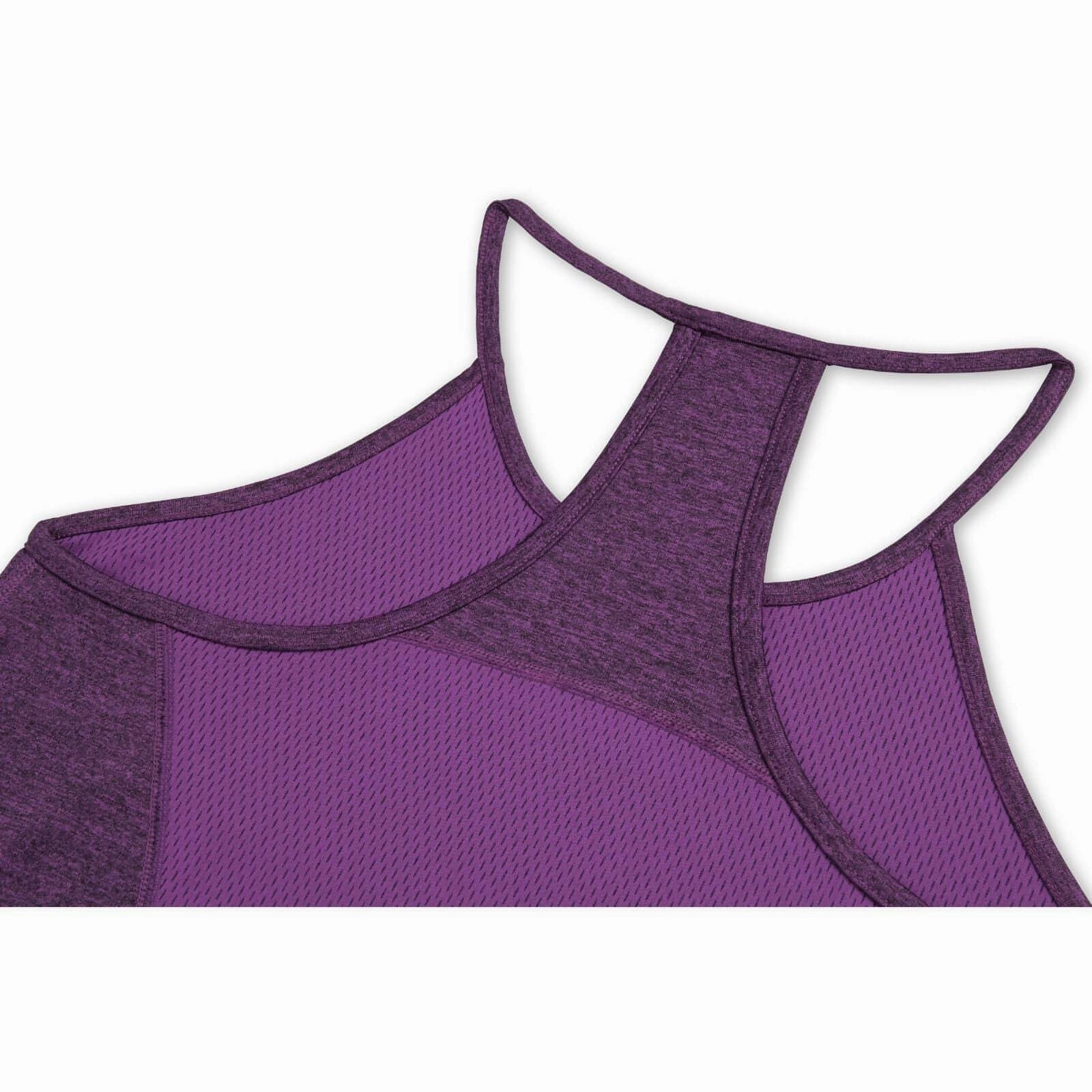 Flat Lock Stitching setting TCA Switch Up Reversible Womens Running Vest Tank Top - Purple