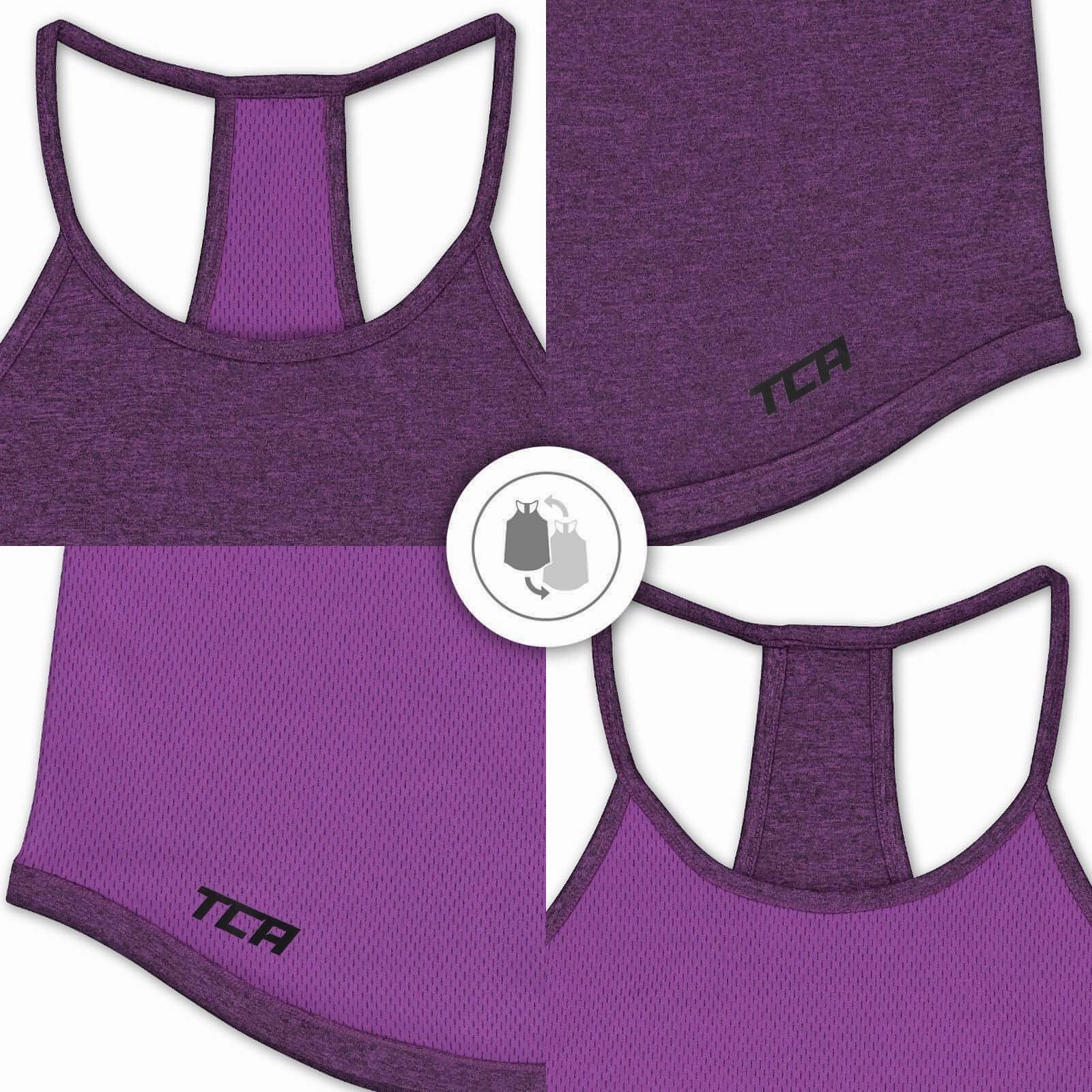 Custom - made Craftsmanship TCA Switch Up Reversible Womens Running Vest Tank Top - Purple